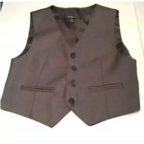 Sahara Club Boy Dress Vest Size 8 Gray - Picture 1 of 8